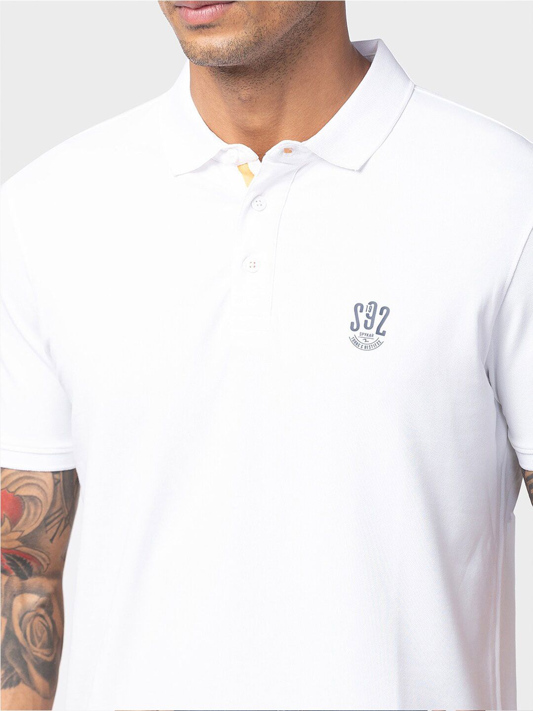 SPYKAR Men Polo Collar Slim Fit Cotton T-shirt