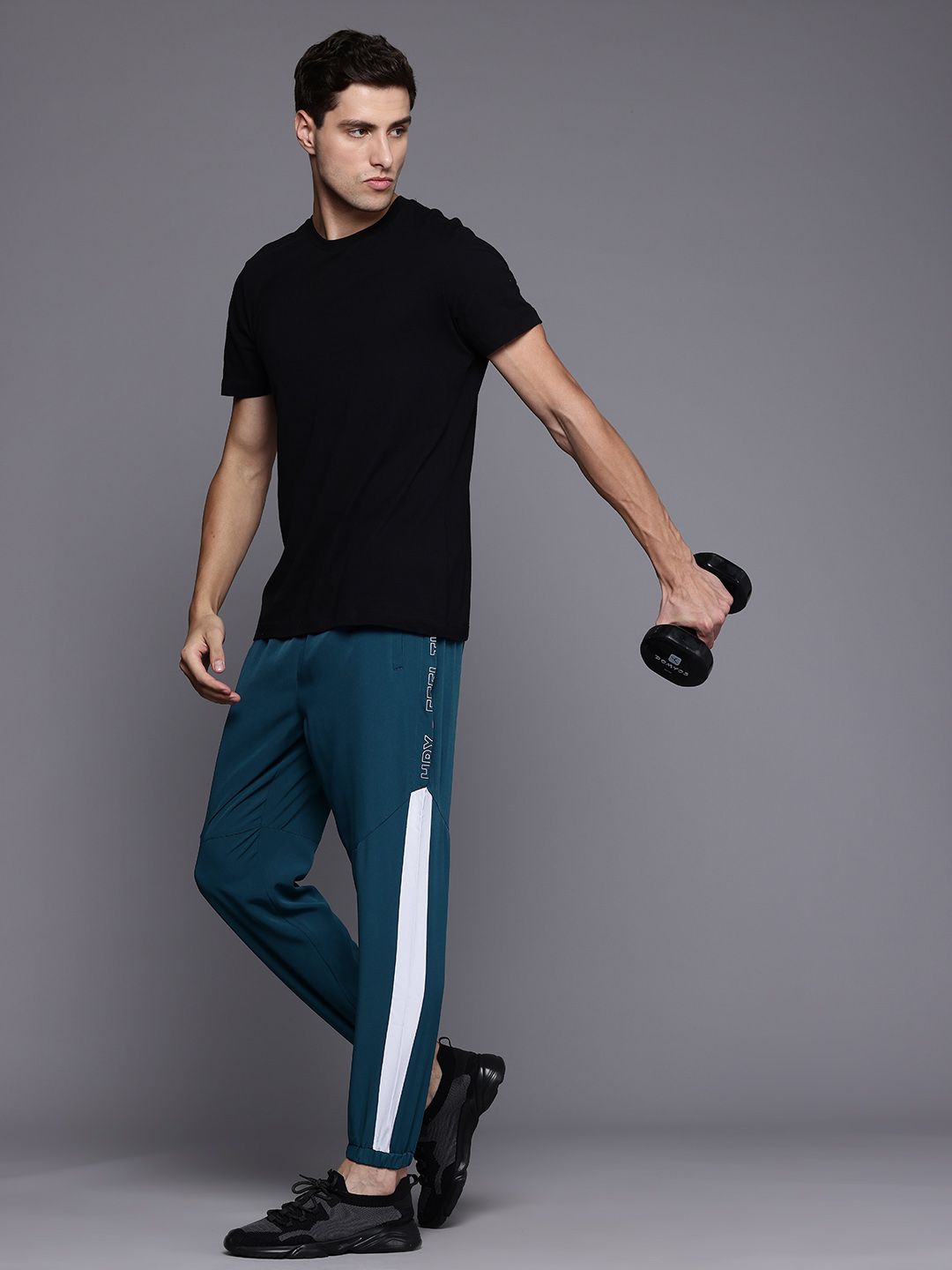 HRX by Hrithik Roshan Men Typography Printed Rapid-Dry Training Joggers