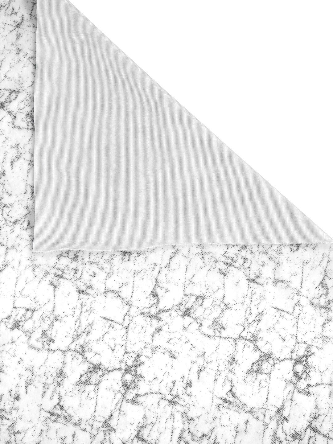 Cortina White & Grey Set of 2 Room Darkening Velvet Long Door Curtain