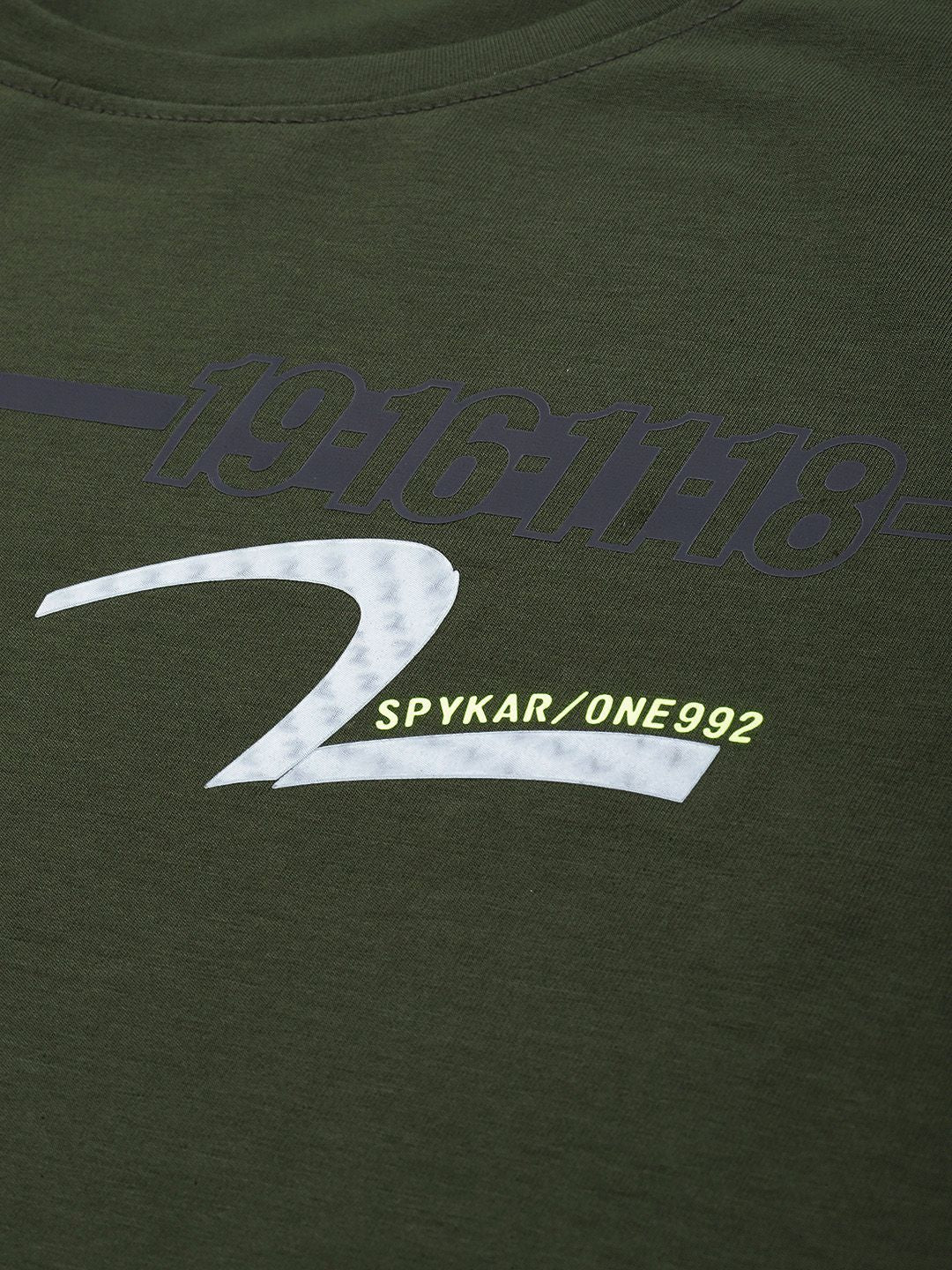 SPYKAR Graphic & Striped Printed Slim Fit T-shirt