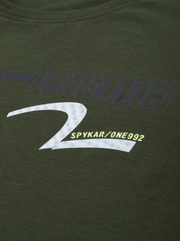SPYKAR Graphic & Striped Printed Slim Fit T-shirt