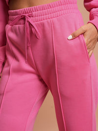Tokyo Talkies Hooded Relaxed-fit Crop Sweatshirt & Wide Leg Trousers