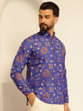 SOJANYA Motif Etnik Printed Cotton Straight Short Kurta