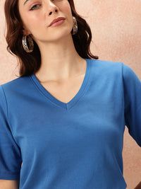 all about you V-Neck Pure Cotton T-shirt