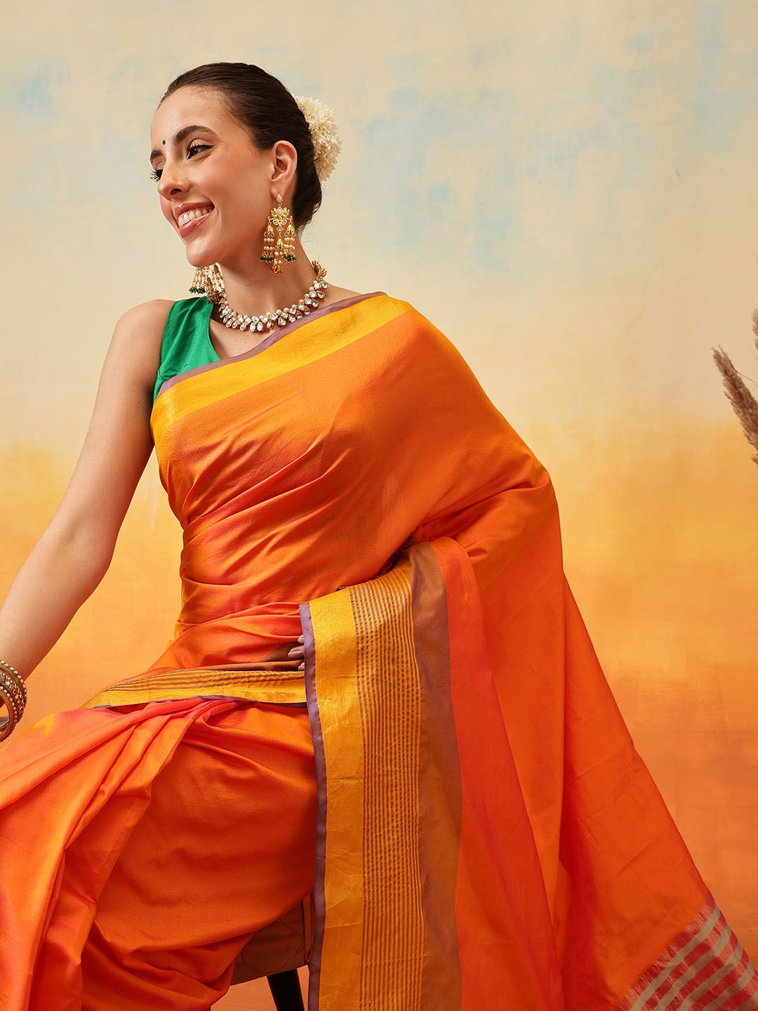 Silk Land Art Silk Uppada Pattu Ready to Wear Saree