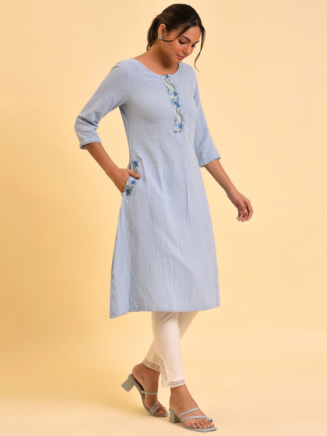 W Women A-Line Cotton Kurta