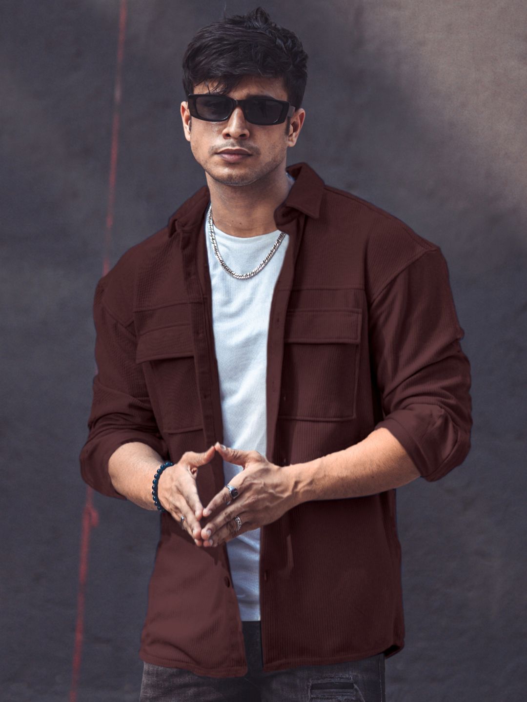 Powerlook Striped Oversized India Slim Opaque Casual Shirt