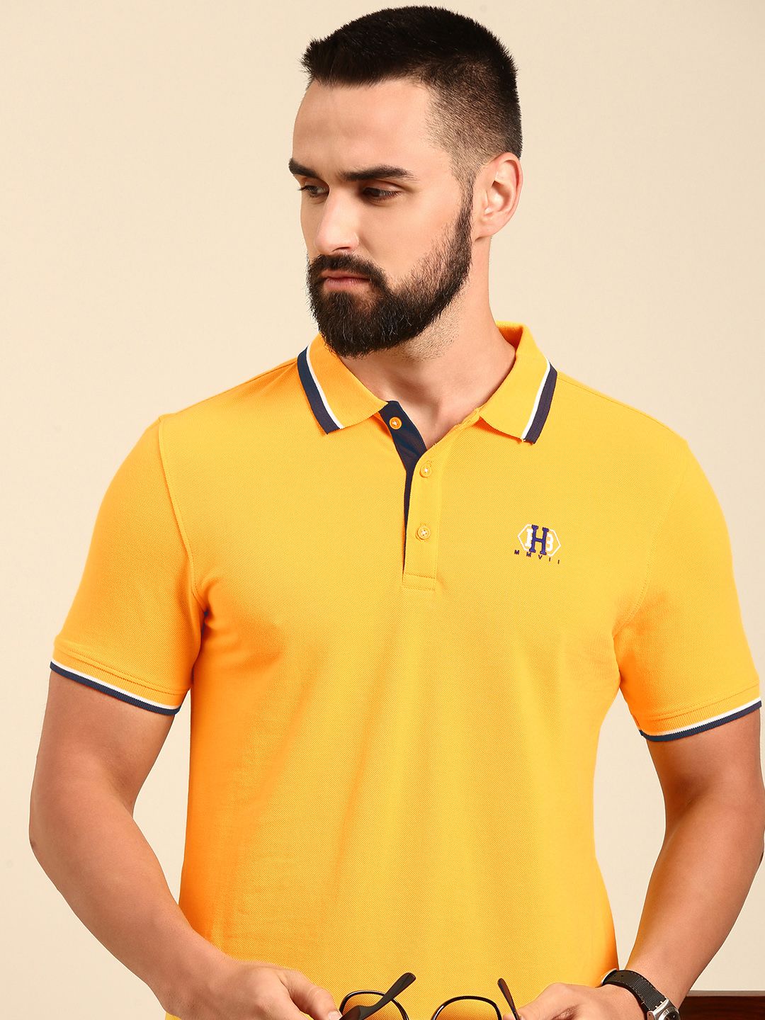 Being Human Polo Collar Pure Cotton T-shirt