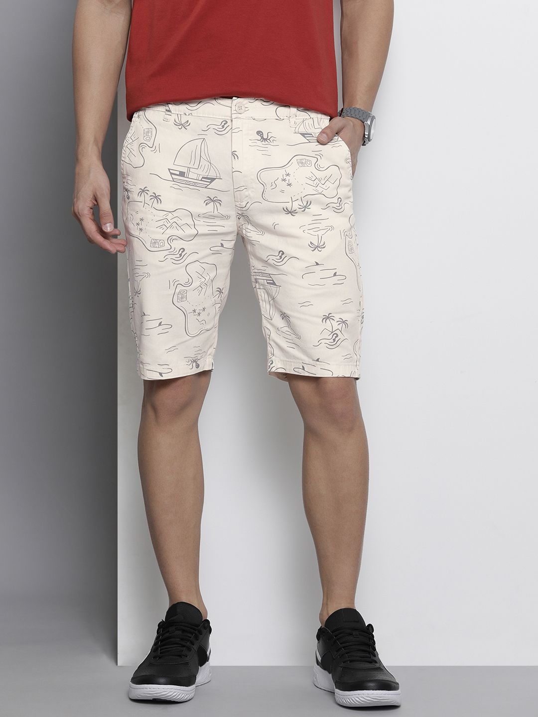 Garage Co Indian Cre Creamed Creamed Slim Fit Chino Shorts