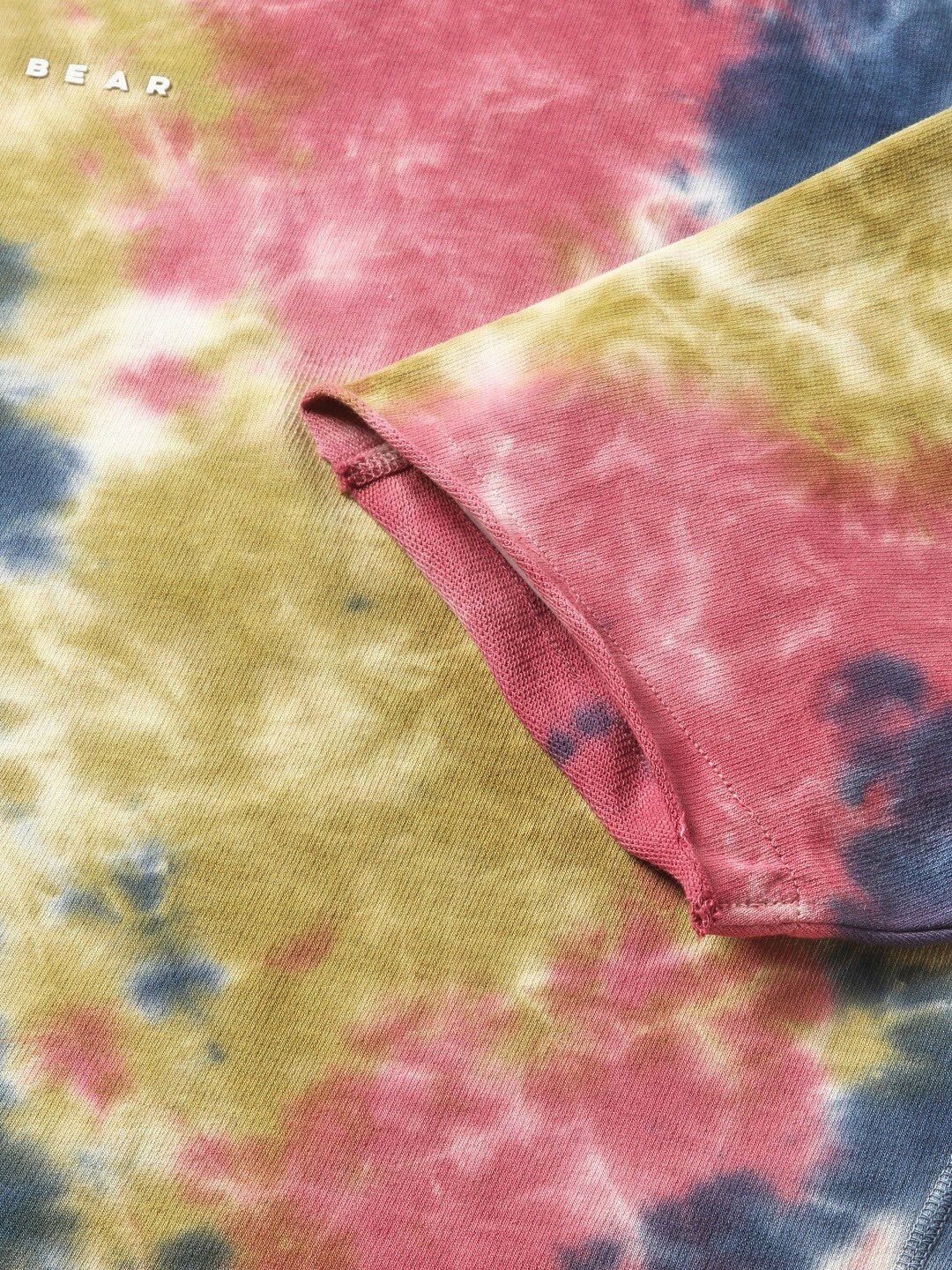 THE BEAR HOUSE Men Tie & Dye Loose Fit Cotton T-Shirt