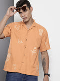 The Indian Garage Co Pure Cotton Embroidered Opaque Relaxed Fit Casual Shirt