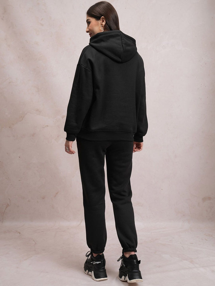 Tokyo Talkies Oversized Hooded Sweatshirt With Joggers Co-Ords
