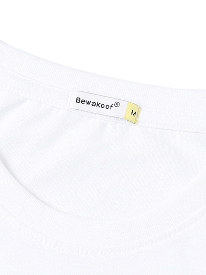 Bewakoof Men White Typography Printed T-shirt