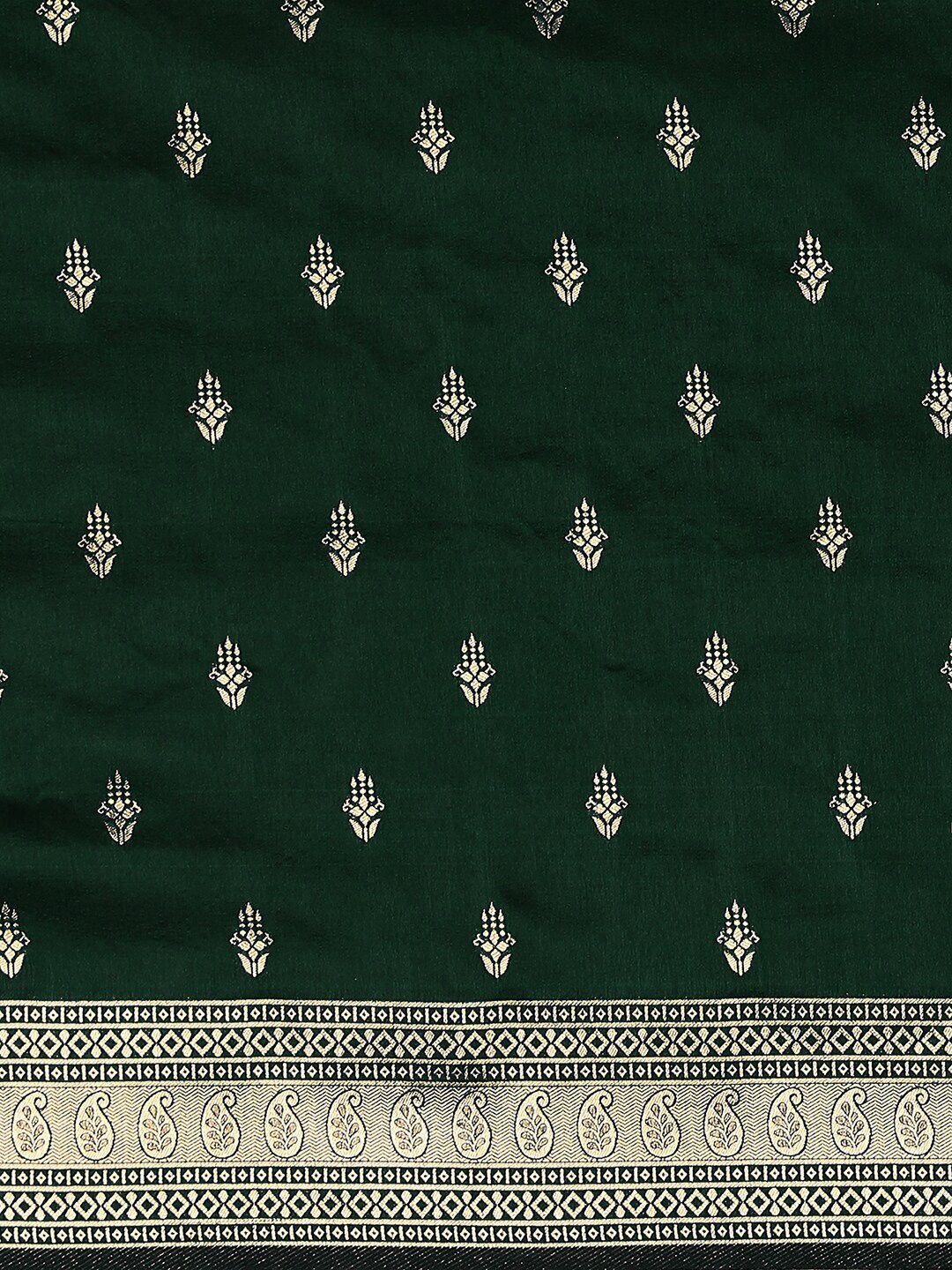 Mitera Ethnic Motifs Woven Design Zari Silk Blend Banarasi Saree