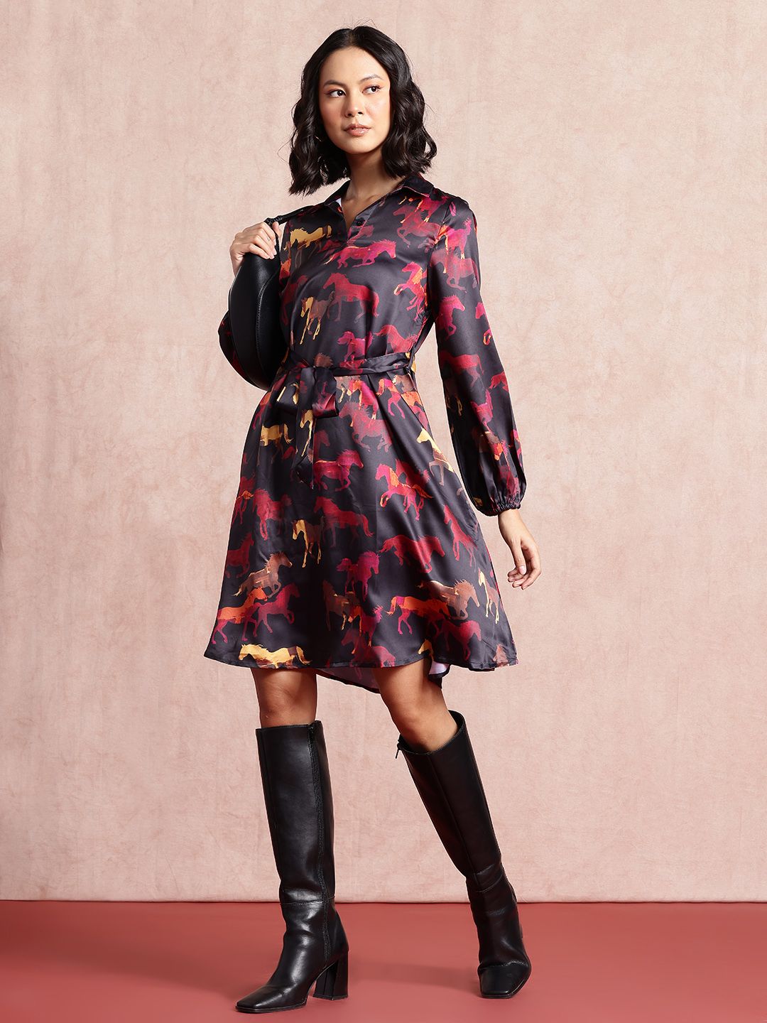 all about you Animal Print Midi Sheath Dress