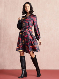 all about you Animal Print Midi Sheath Dress