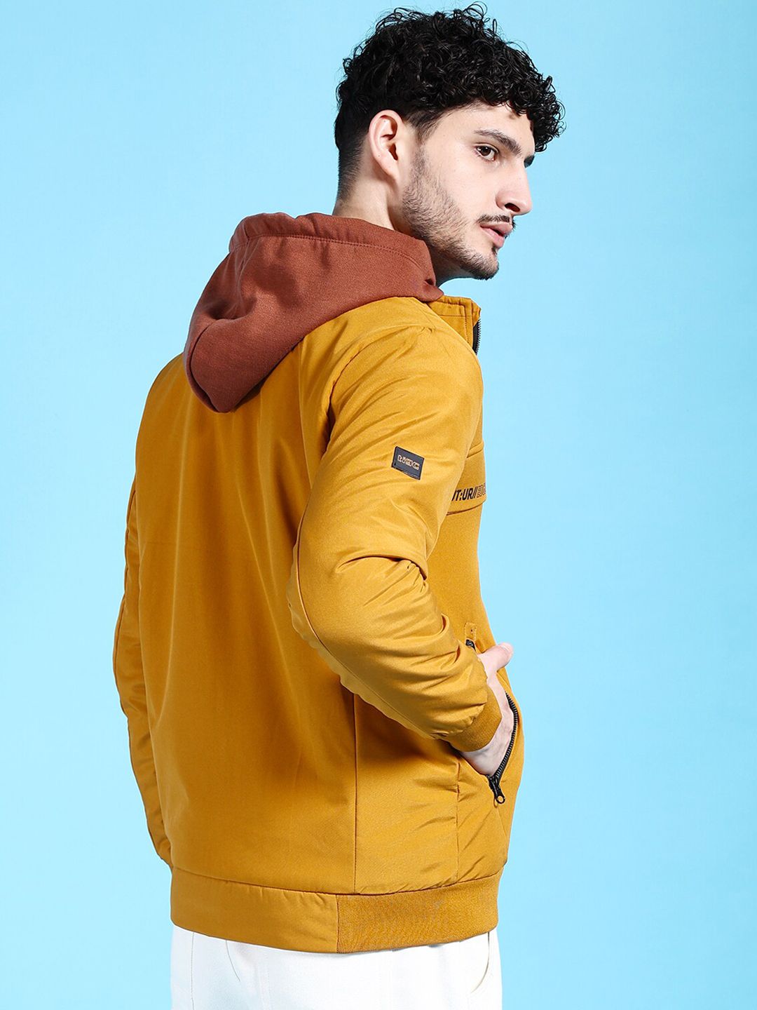 The Indian Garage Co Men Regular Fit Zip-Front Bomber Jacket