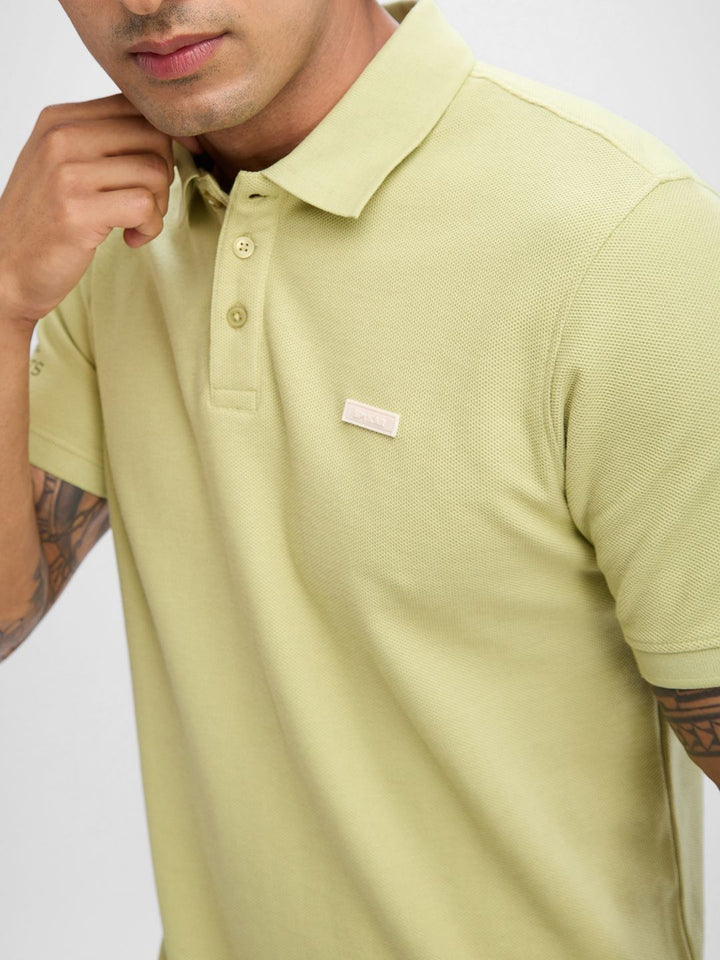 SPYKAR Men Polo Collar Solid Slim Fit T-shirt