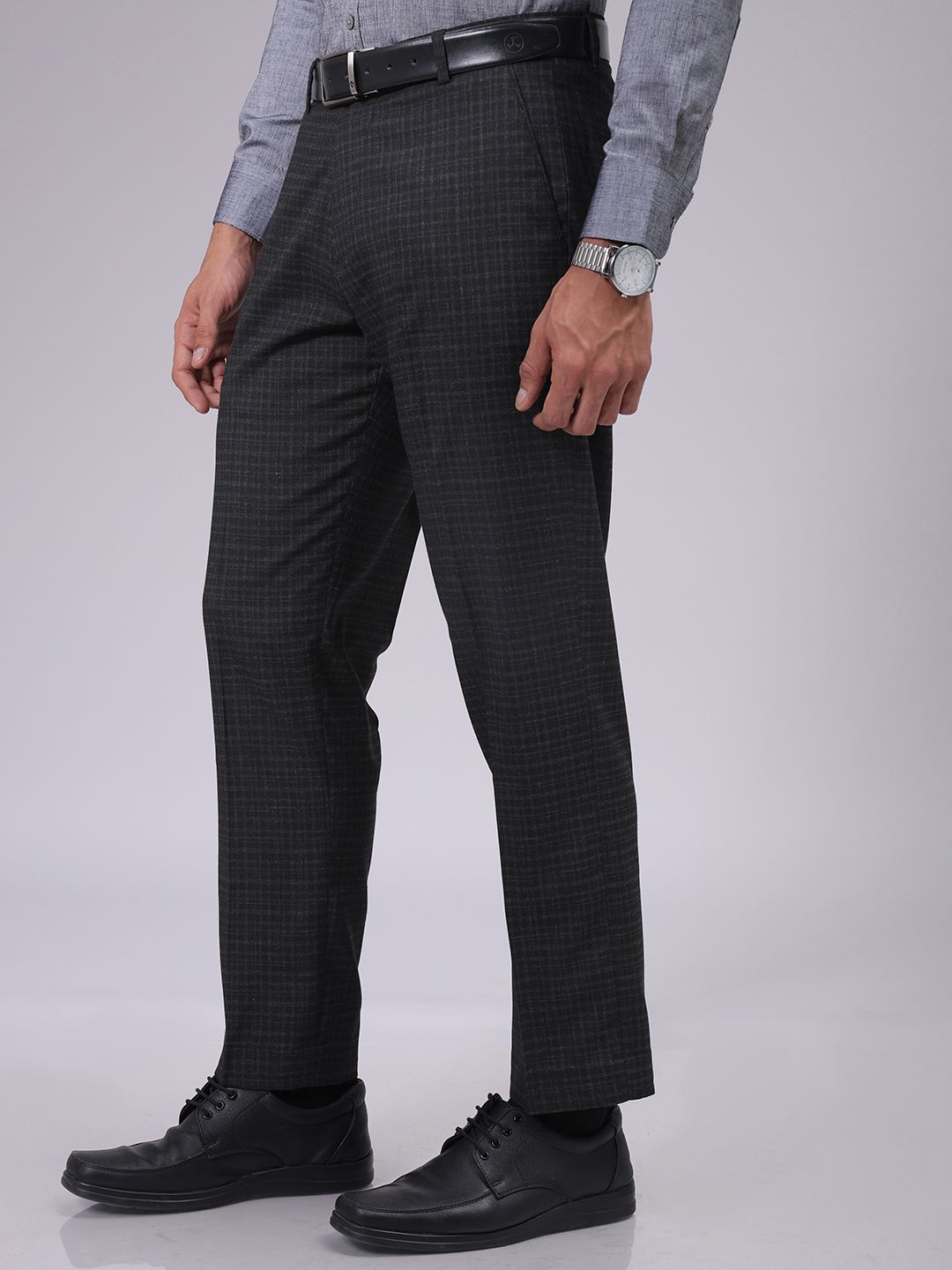 The Indian Garage Co. X Luxe Men Checked Formal Trousers