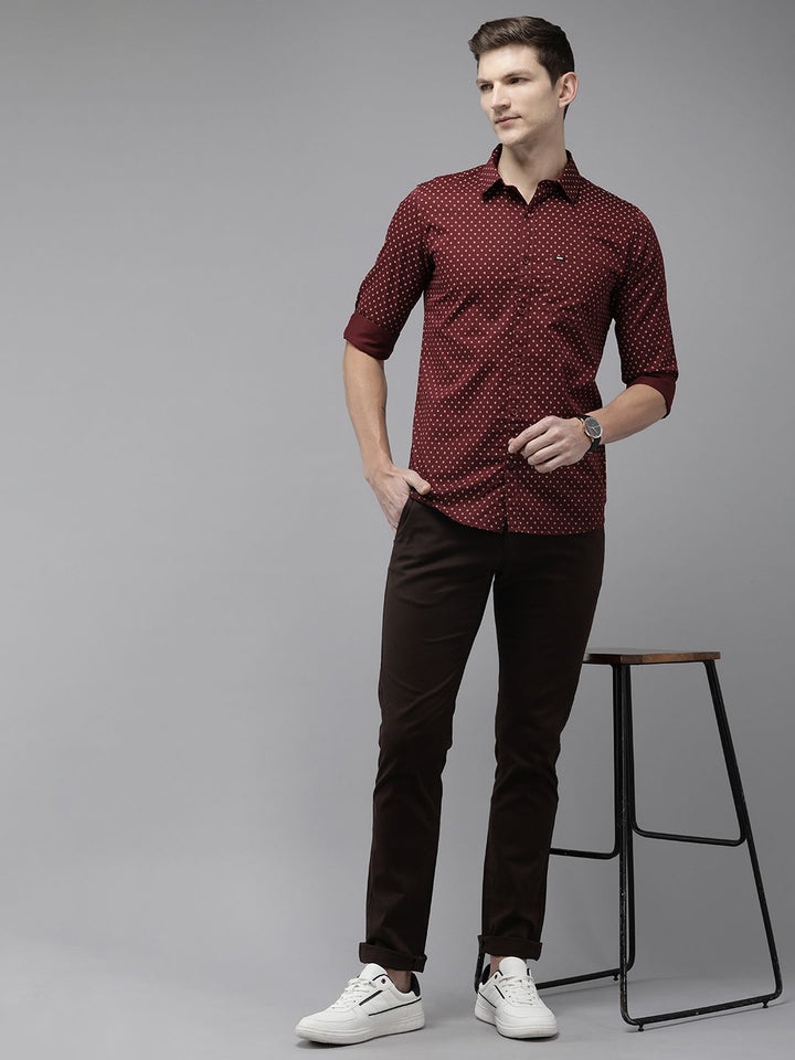 SPYKAR Pure Cotton Slim Fit Floral Opaque Printed Casual Shirt