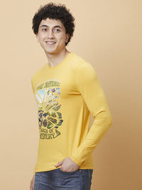 Being Human Men Biker Printed Raw Edge T-shirt