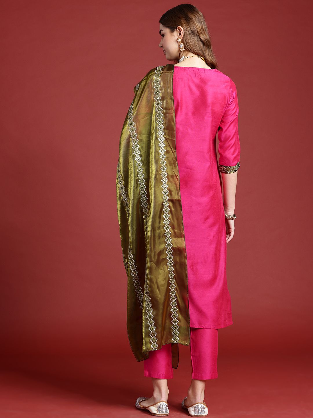 Anouk Regular Kurta with Trousers & With Dupatta