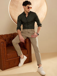 DENNISON Men Smart Tapered Fit Easy Wash 4-Way Lycra Trouser