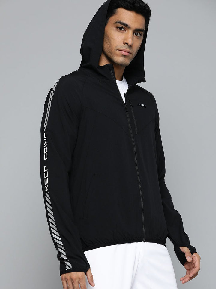HRX by Hrithik Roshan Men Black Solid Rapid-Dry Running Sporty Jacket