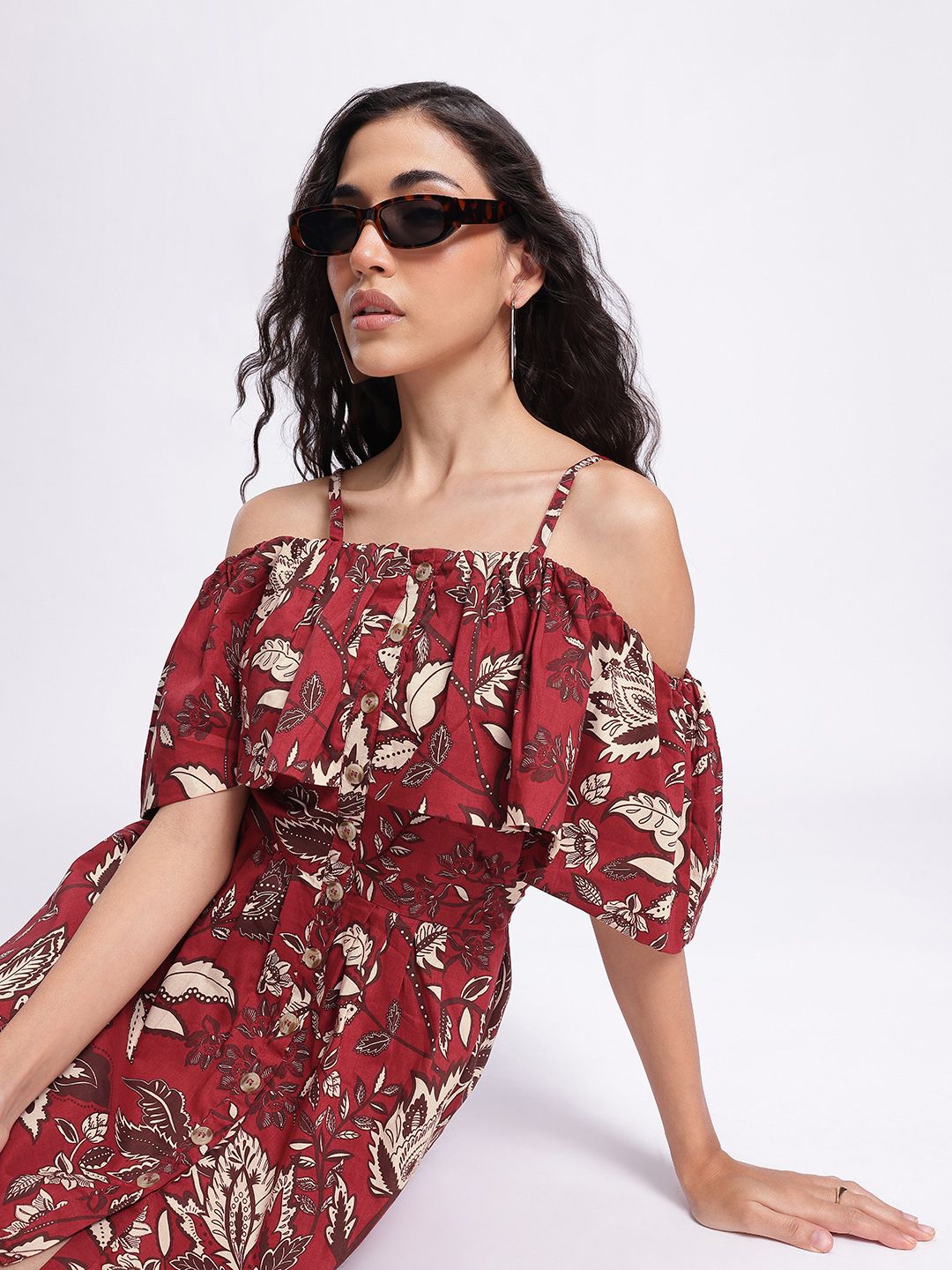 DressBerry Summery Twirl Floral Print Mini A-line Dress