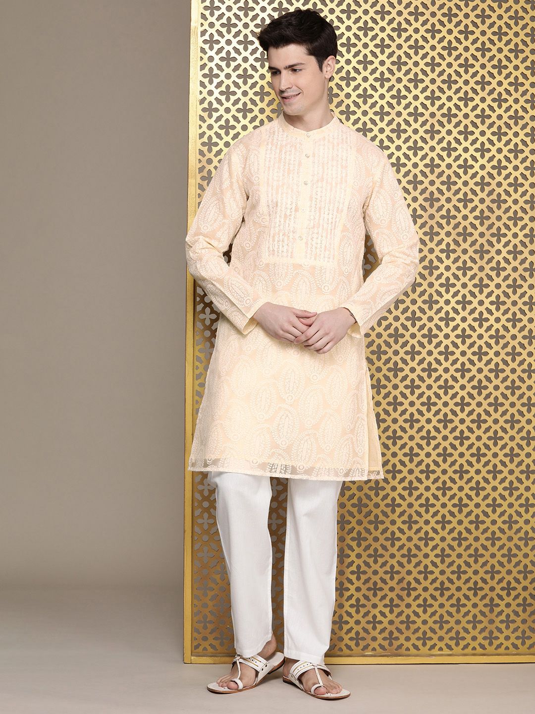 House of Pataudi Ethnic Motifs Embroidered Jashn Kurta