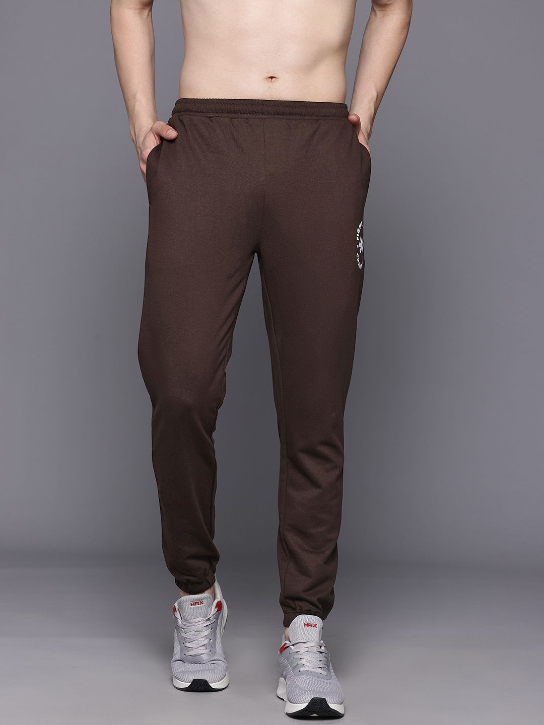 HRX by Hrithik Roshan Men Brand Logo Detail Mid-Rise Regular Fit Training Joggers