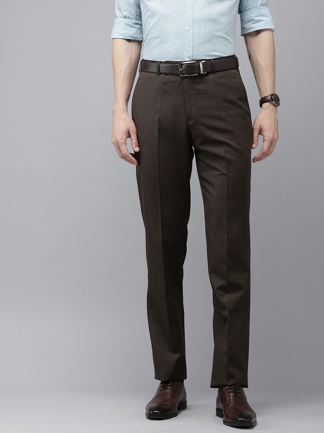 Park Avenue Men Solid Formal Trousers