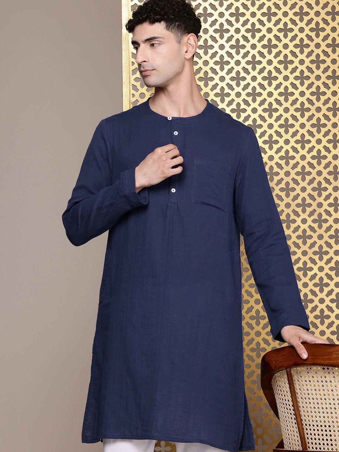 House of Pataudi Pure Cotton Jashn Kurta
