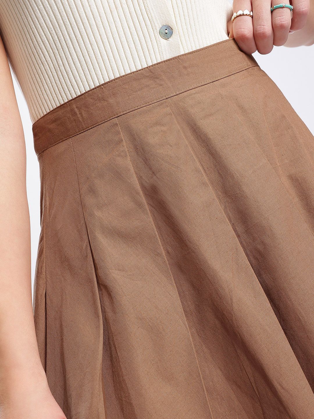DressBerry Friendly Frolic Box Pleats Flared Mini Skirt