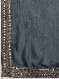 Libas Floral Embroidered Zari Kurta with Palazzos & With Dupatta