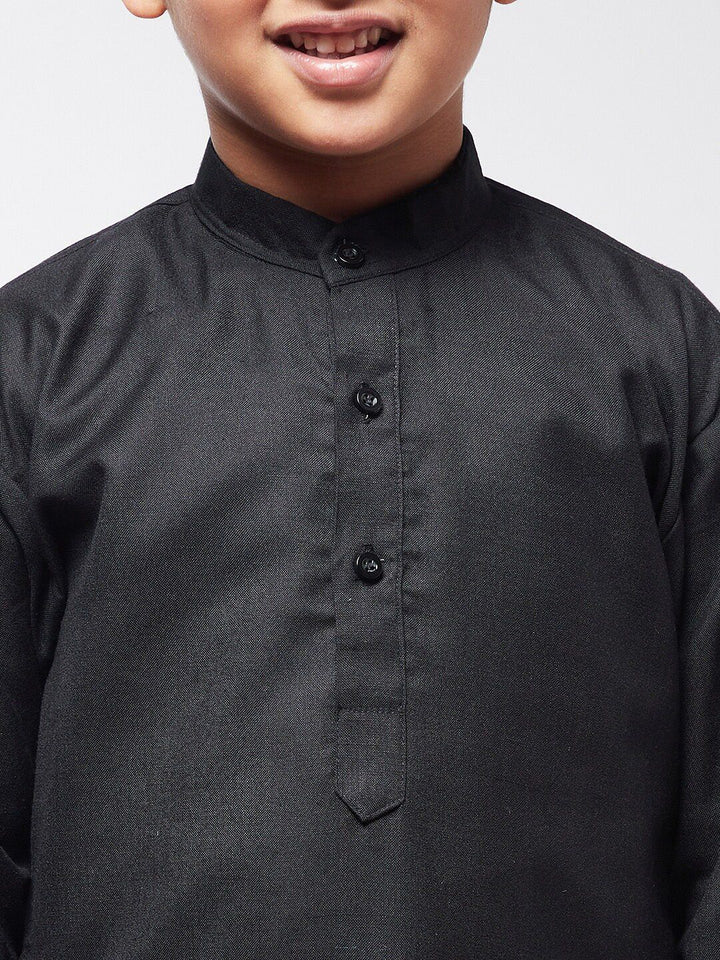 SOJANYA Boys Black Kurta