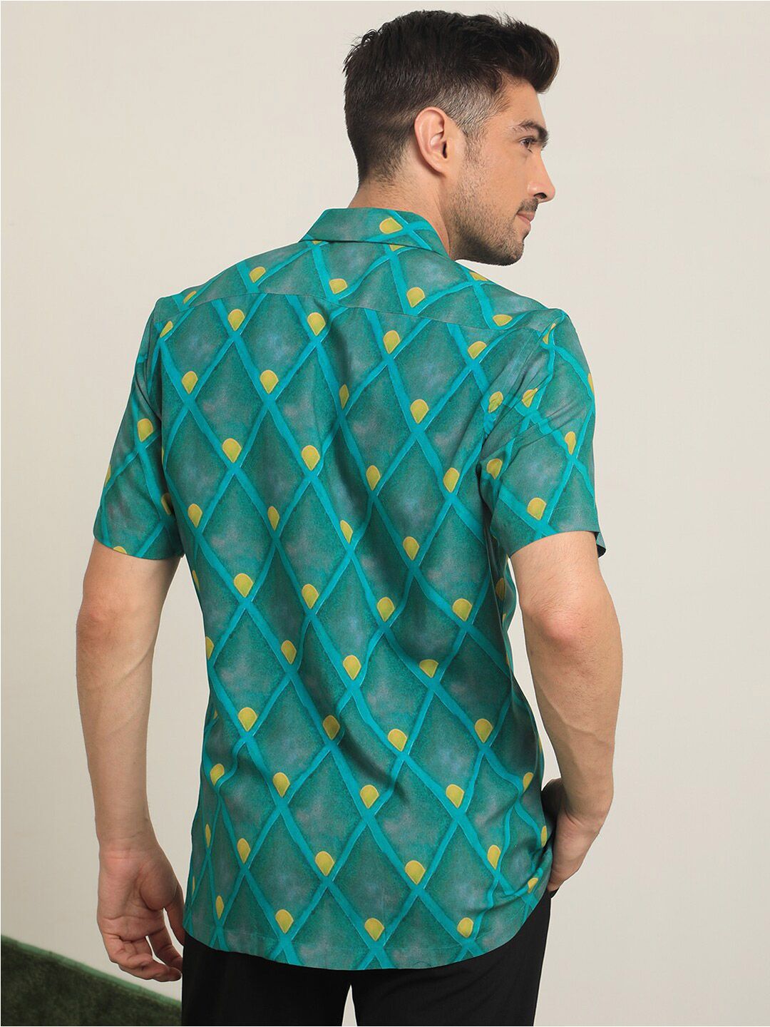 RARE RABBIT Men Diam Slim Fit Opaque Checked Cotton Shirt