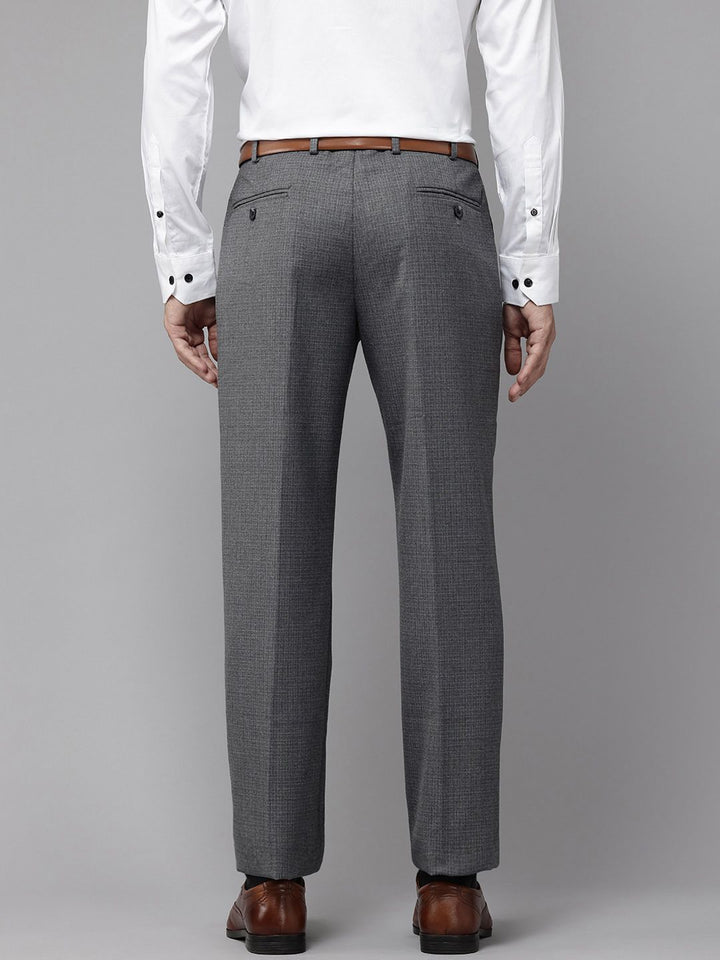 Park Avenue Men Checked Formal Trousers