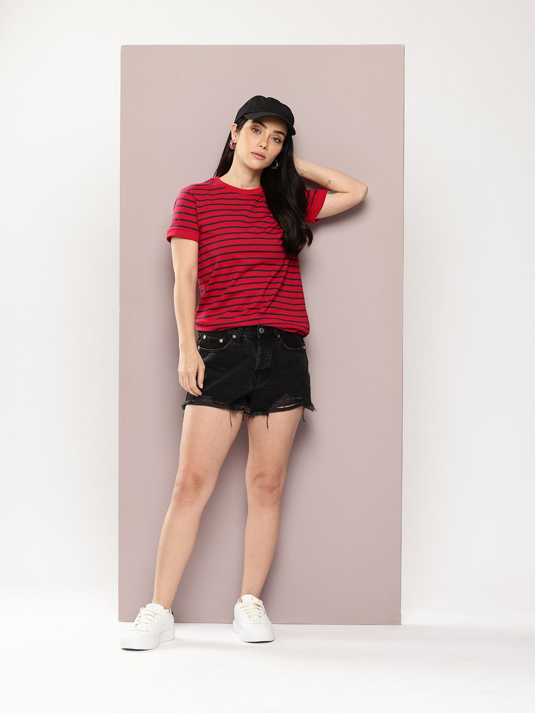 Dillinger Women Short Sleeve Regular Yarn Dyed Tshirt