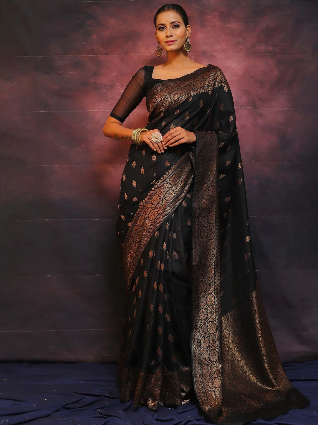 KALINI Ethnic Motifs Zari Banarasi Saree