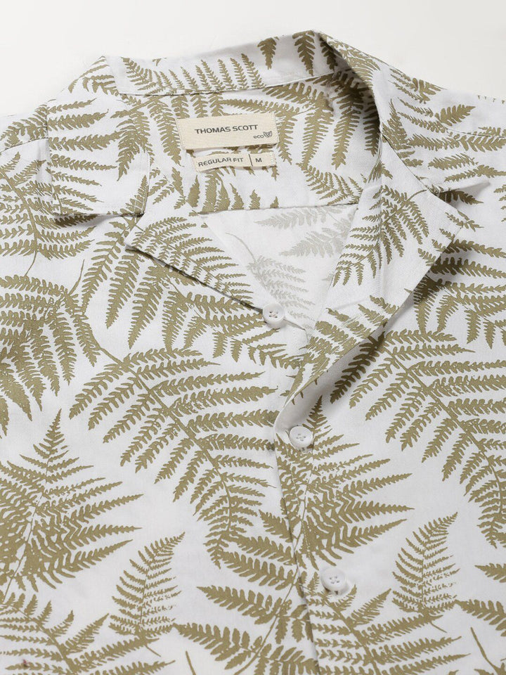 Thomas Scott Classic Fit Floral Printed Casual Pure Cotton Shirt