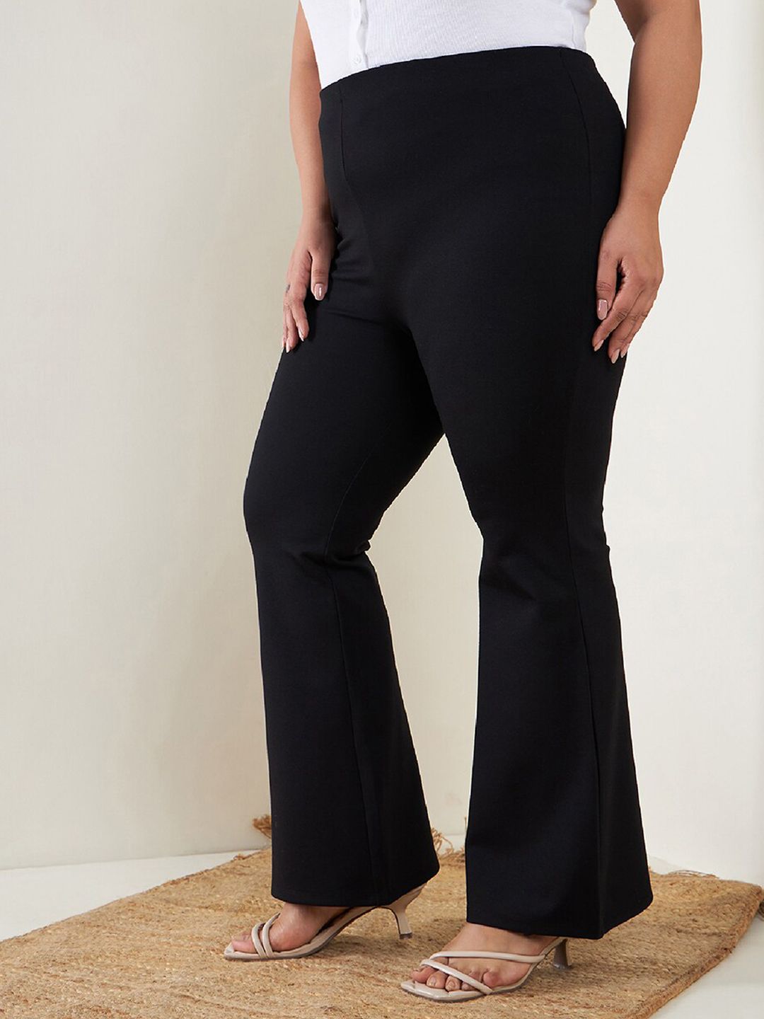 SASSAFRAS Curve Women High-Rise Bootcut Trousers
