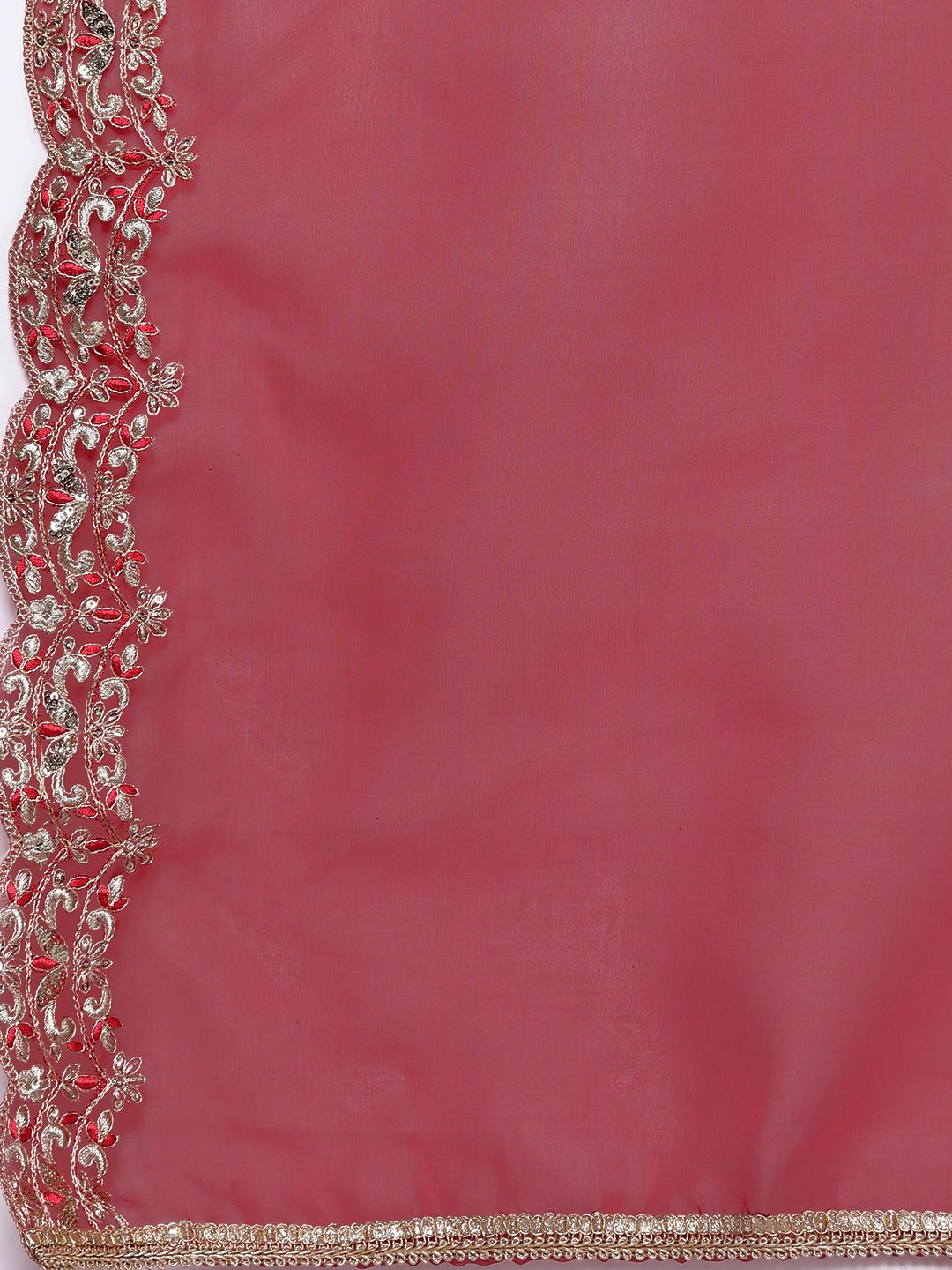 Indo Era Plus Size Ethnic Motifs Embroidered Sequinned Liva Kurta with Trousers & Dupatta