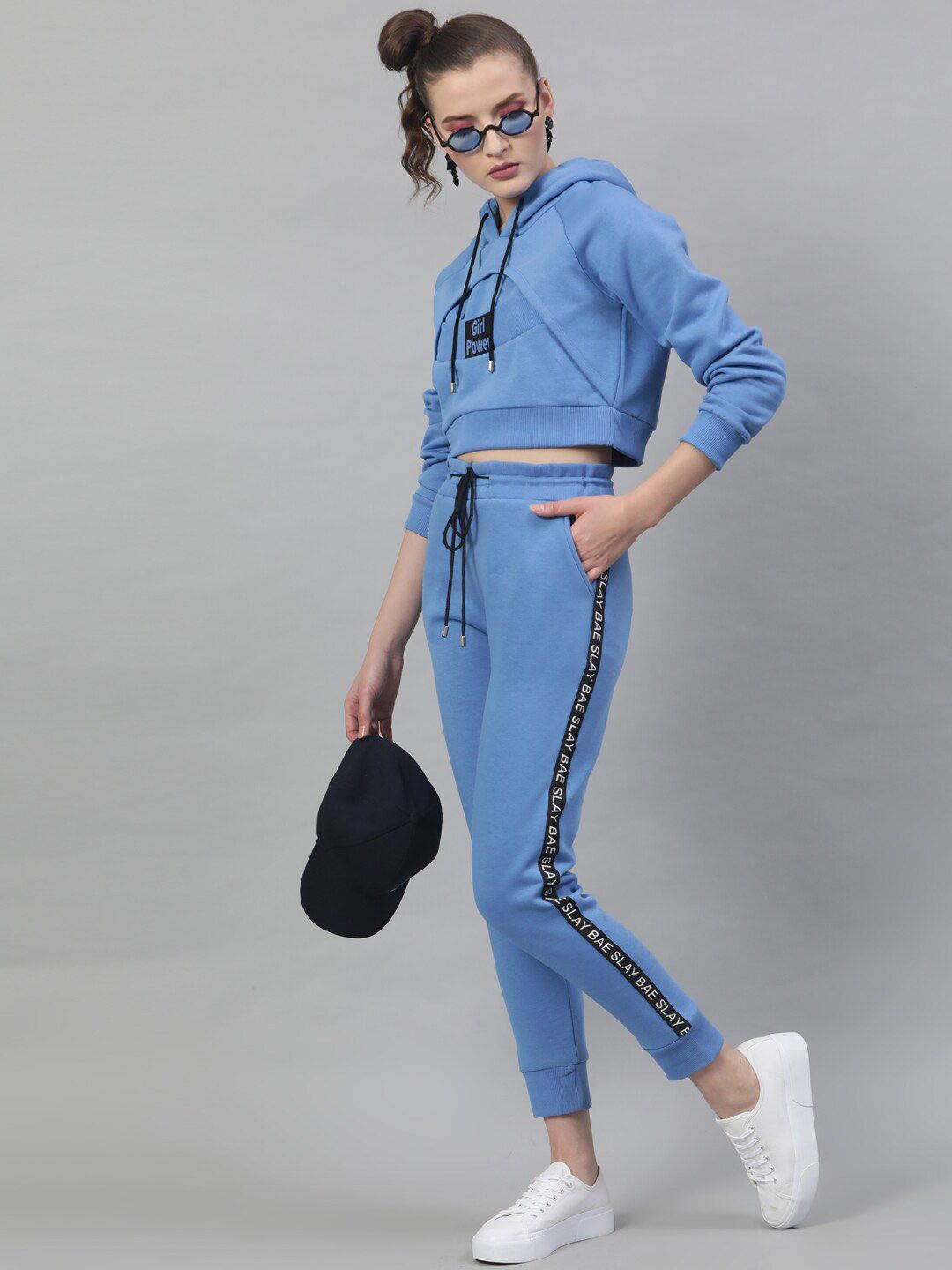 STREET 9 Women Blue Regular Fit Solid Joggers
