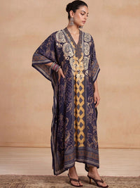 House of Chikankari Women Ethnic Motifs Printed Extended Sleeves Crepe Kaftan Kurta