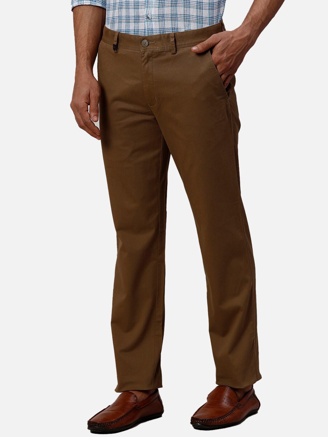 Park Avenue Men Slim Fit Mid-Rise Trousers