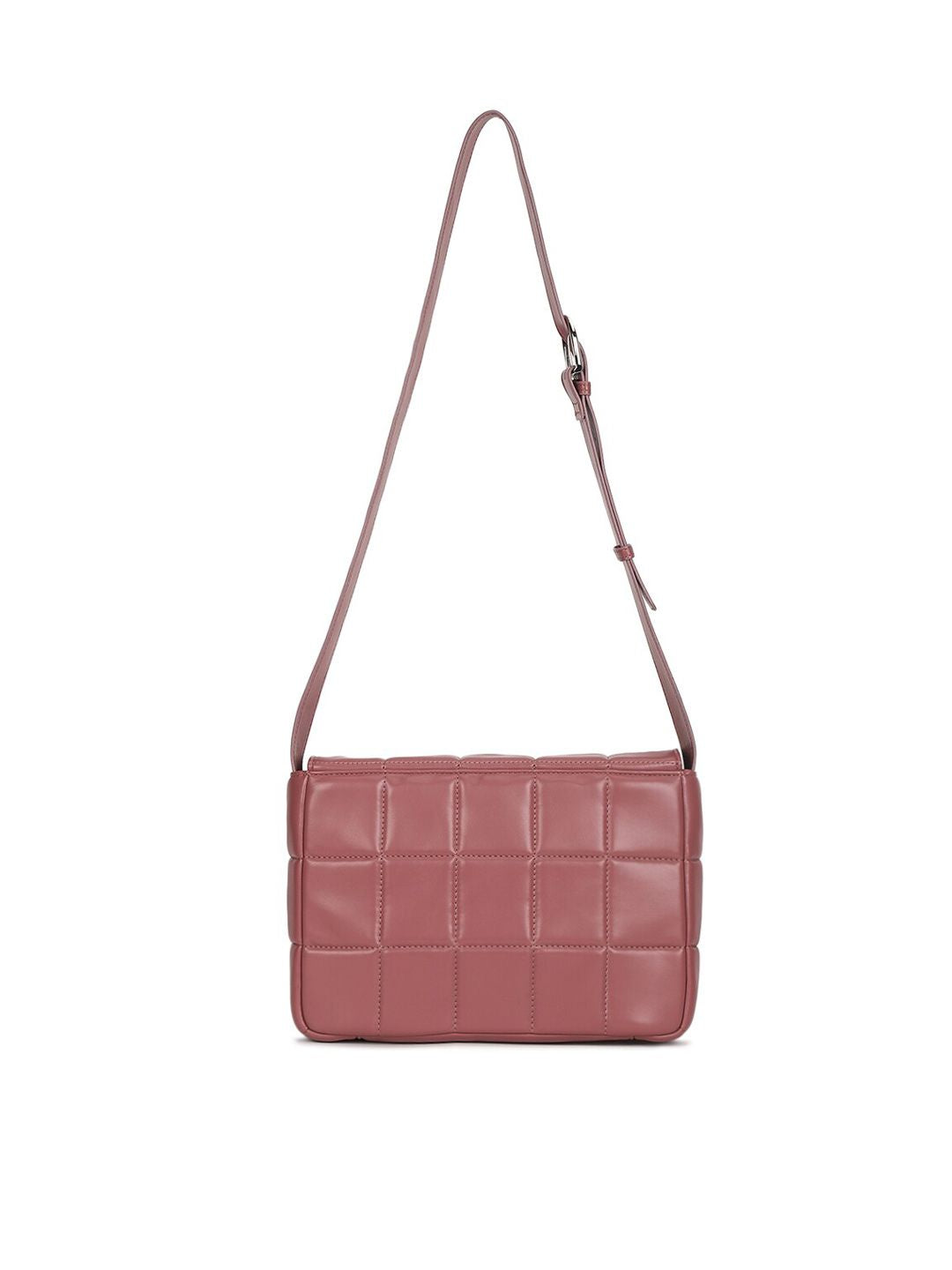 Berrylush Textured Structured Shoulder Bag with Quilted