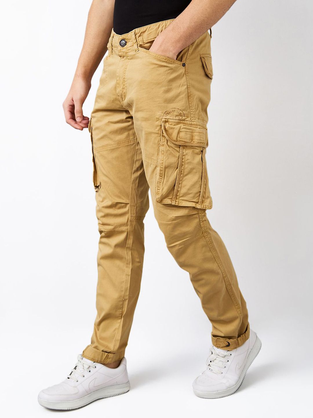 SPYKAR Men Regular Fit Mid Rise Cargos