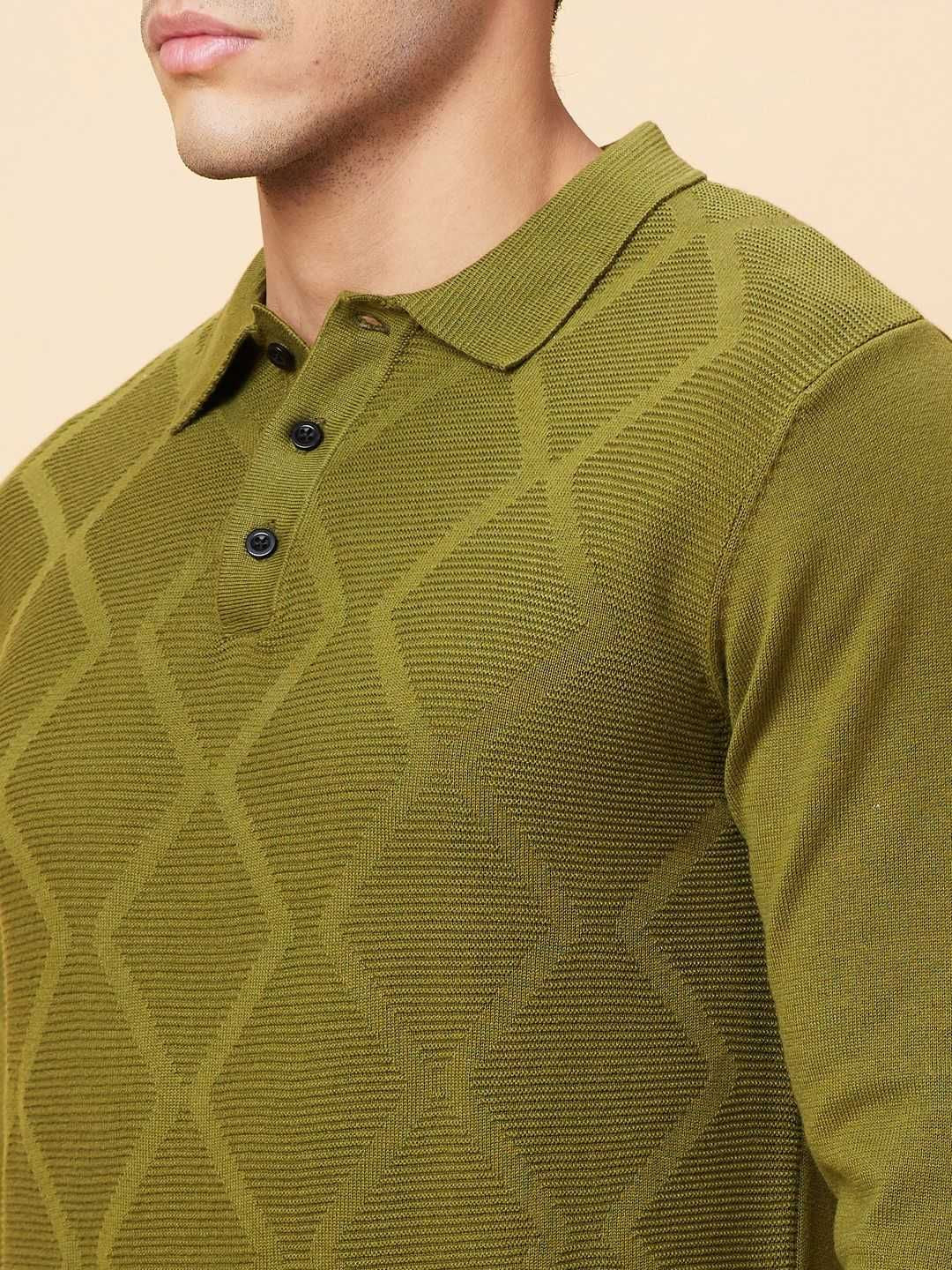 Being Human Men Checked Polo Collar Pockets T-shirt
