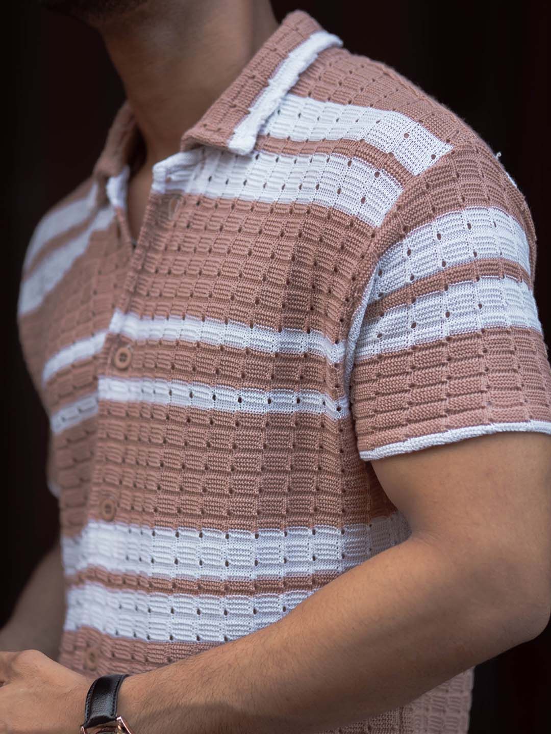 Powerlook Men Striped Spread Collar India Slim Casual Shirt